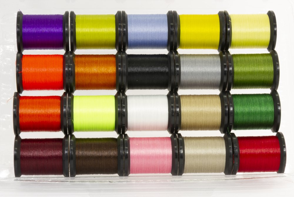 Uni Super Midge Pre Waxed Thread 8/0 200 Yards Mixed Pack Of 20 Fly Tying Threads (Product Length 200 Yds / 182m)